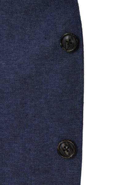 Stafford Mens Blue Cotton Solid Blazer Size 44