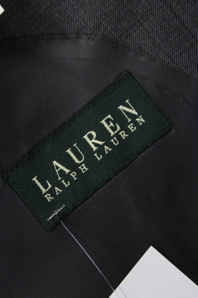 Lauren Ralph Lauren Mens Solid Gray 100% Wool Blazer Size 44