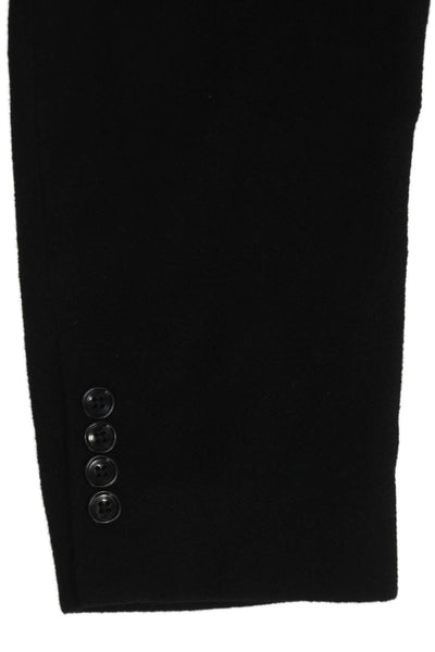 Stafford Mens Camel Hair Overcoat Blazer Black Button Size 40