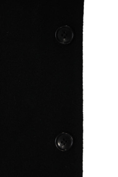 Stafford Mens Camel Hair Overcoat Blazer Black Button Size 40