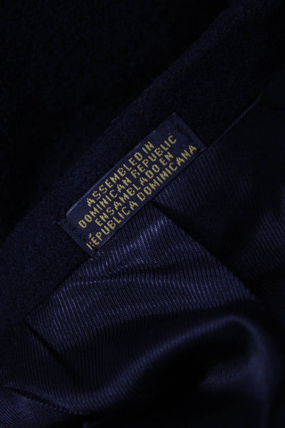 Stafford Mens Camel Hair Overcoat Blazer Black Button Size 40