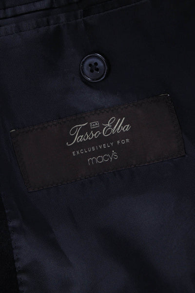 Tasso Elba Mens Cashmere Blazer Black Size 46
