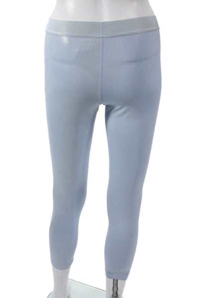 Nike Womens Capri Leggings Blue Polyester Pull On Solid Size S