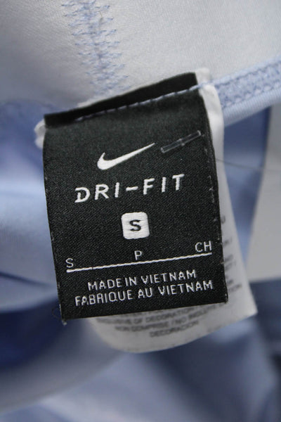 Nike Womens Capri Leggings Blue Polyester Pull On Solid Size S