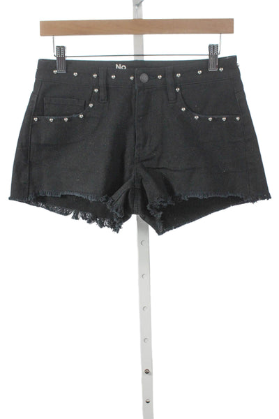 No Boundaries Women Cut-Off Denim Shorts Black Size S