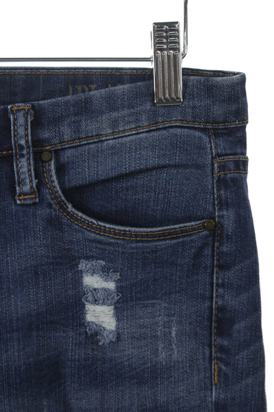 BLANKNYC Womens Skinny Jeans Blue High Rise Button Fly Cotton Size 27