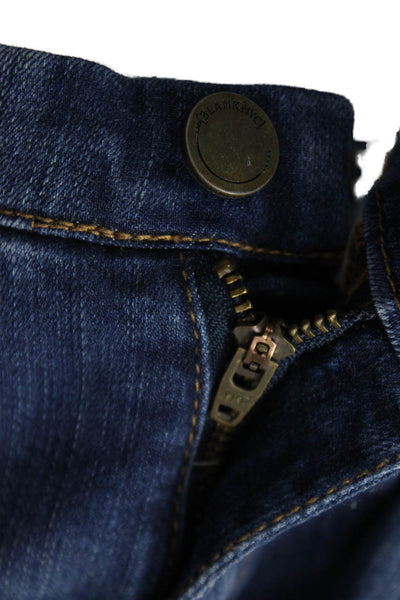 BLANKNYC Womens Skinny Jeans Blue High Rise Button Fly Cotton Size 27