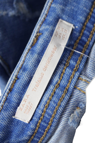 Zara Trafaluc Women Skinny Jeans Blue Cotton High Rise Size 4