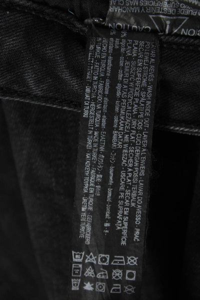 Zara Woman Womens Skinny Black Cotton Jeans High Rise Inseam 28 Size 4
