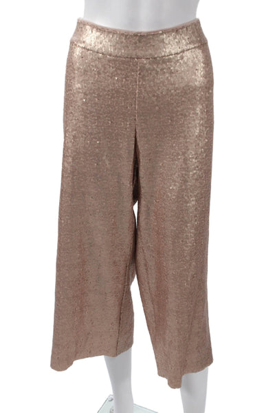 Avenue Montaigne Women Cropped Gold Pants Size 12
