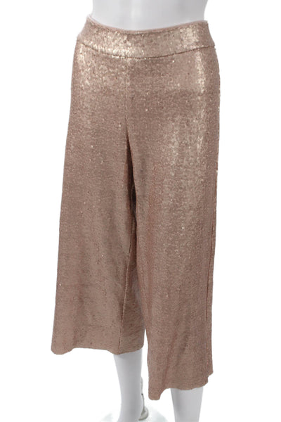 Avenue Montaigne Women Cropped Gold Pants Size 12