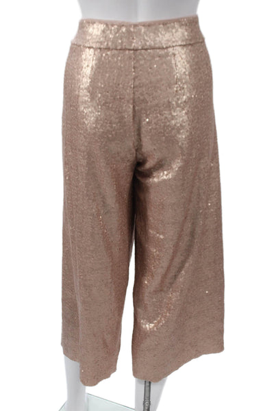 Avenue Montaigne Women Cropped Gold Pants Size 12