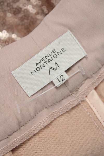 Avenue Montaigne Women Cropped Gold Pants Size 12