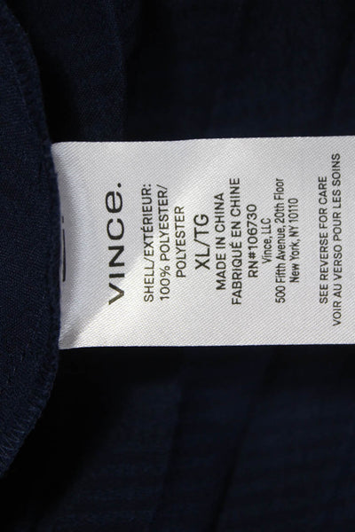 Vince Womens Sleeveless Camisole Blue Square Neck Polyester Size XL