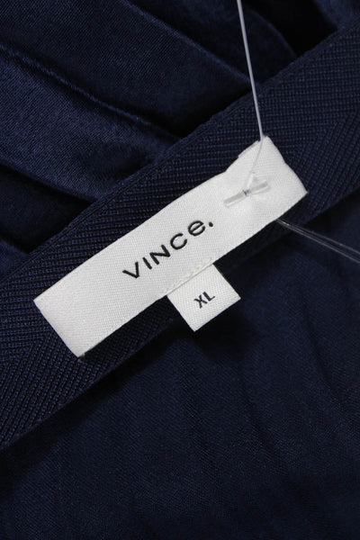 Vince Womens Sleeveless Camisole Blue Square Neck Polyester Size XL