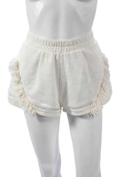 Suboo Women Set White V-Neck Sleeveless Button Cotton Blend Size 0