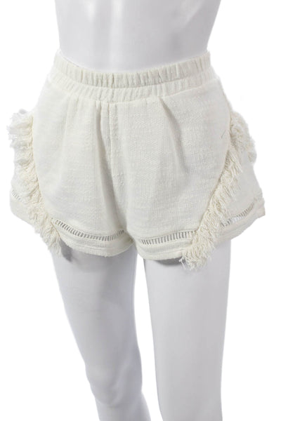 Suboo Women Set White V-Neck Sleeveless Button Cotton Blend Size 0