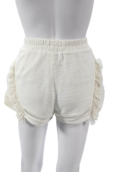 Suboo Women Set White V-Neck Sleeveless Button Cotton Blend Size 0