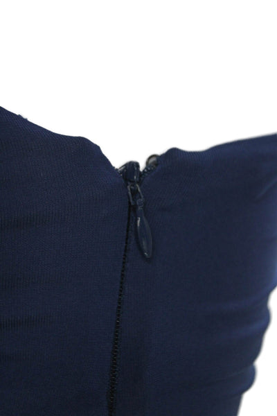 A.L.C. Womens Maxi Dress Blue V-Neck Sleeveless Viscose Zip Full Length Size XS