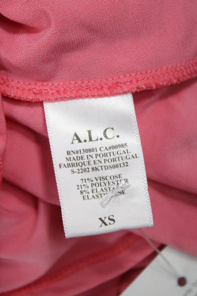 A.L.C. Womens Maxi Dress Pink Halter Sleeveless Pullover Full Length Size XS