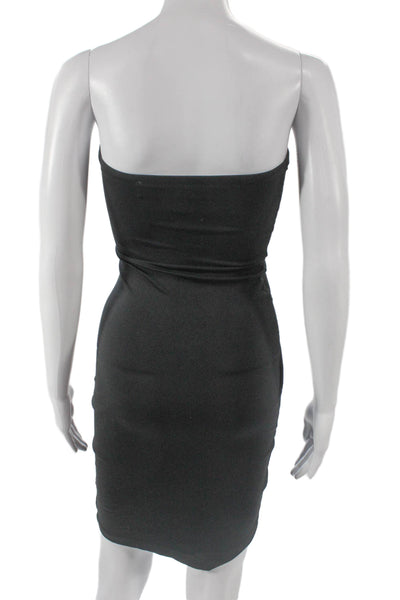 Susana Monaco Women Black Bodycon Dress Sweetheart Sleeveless Knee Size XS