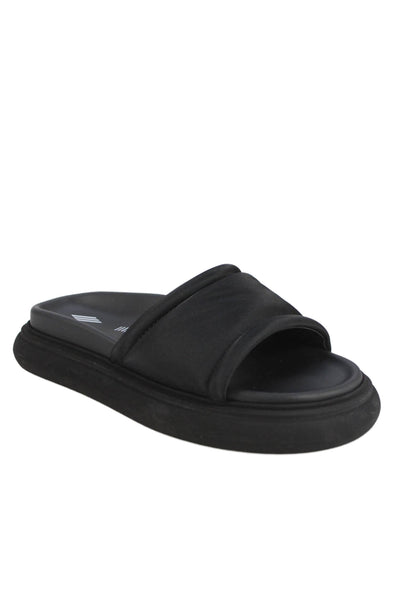 The Attico Womens Noah Platform Padded Slide On Sandals Black Size 38 8