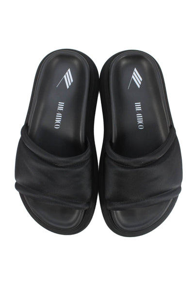 The Attico Womens Noah Platform Padded Slide On Sandals Black Size 38 8