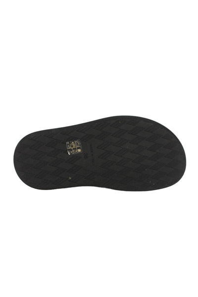 The Attico Womens Noah Platform Padded Slide On Sandals Black Size 38 8