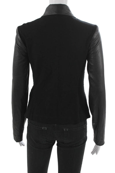 Bailey 44 Womens Black Biker Jacket Long Sleeve Zip Size S