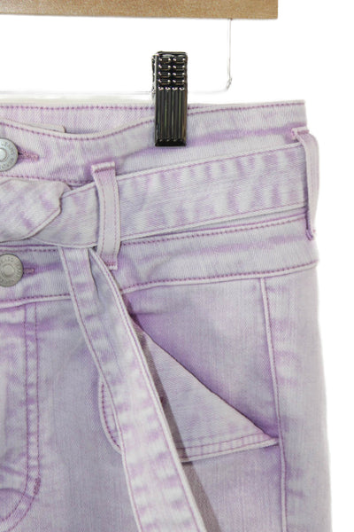Veronica Beard Women Flared Purple High Rise Cotton Jeans Size 26