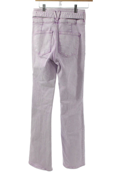 Veronica Beard Women Flared Purple High Rise Cotton Jeans Size 26