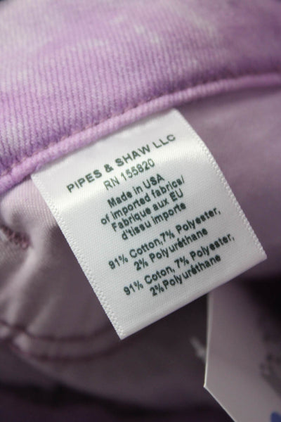 Veronica Beard Women Flared Purple High Rise Cotton Jeans Size 26