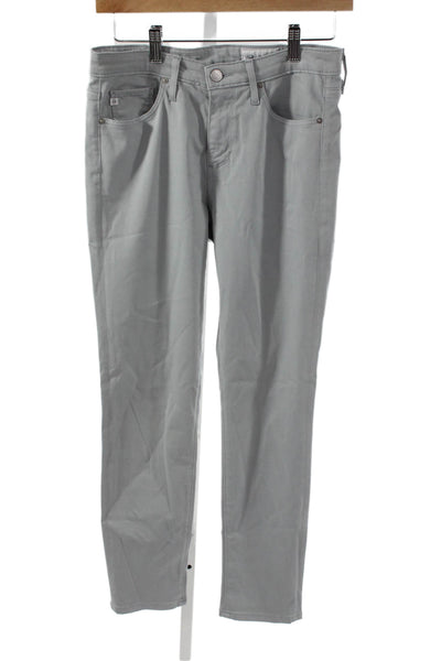 AG Adriano Goldschmied Women Skinny Gray Jeans Mid Rise 27 Inseam Size 26