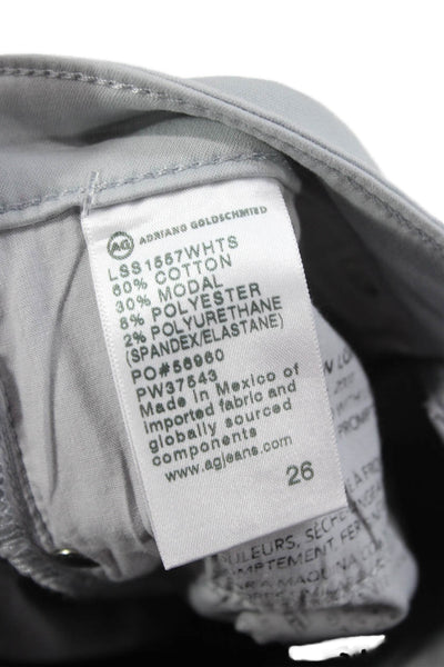 AG Adriano Goldschmied Women Skinny Gray Jeans Mid Rise 27 Inseam Size 26