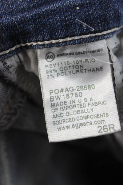 AG Adriano Goldschmied Womens Skinny Jeans Blue Cotton Size 26