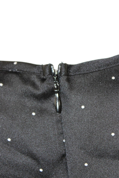 We Wore What Womens Mini Polka Dot Sweetheart Dress Black Long Sleeve Size 00