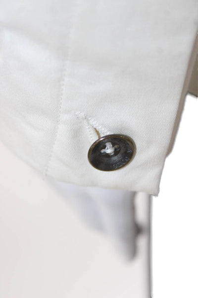 Rag & Bone Womens White Cotton Blend Basic Jacket Button Long Sleeve Size 0