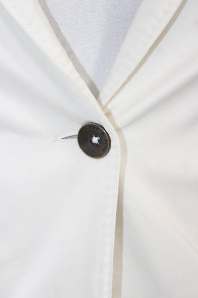 Rag & Bone Womens White Cotton Blend Basic Jacket Button Long Sleeve Size 0