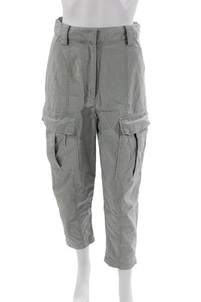 3.1 Phillip Lim Womens Gray Cotton Cargo Pants Zip Inseam 26 Size 0