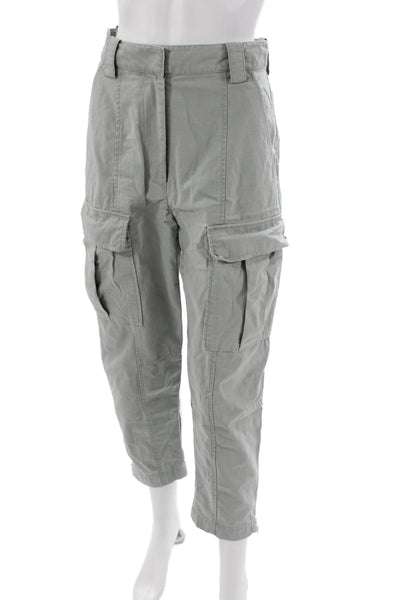 3.1 Phillip Lim Womens Gray Cotton Cargo Pants Zip Inseam 26 Size 0