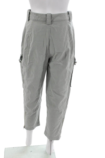 3.1 Phillip Lim Womens Gray Cotton Cargo Pants Zip Inseam 26 Size 0