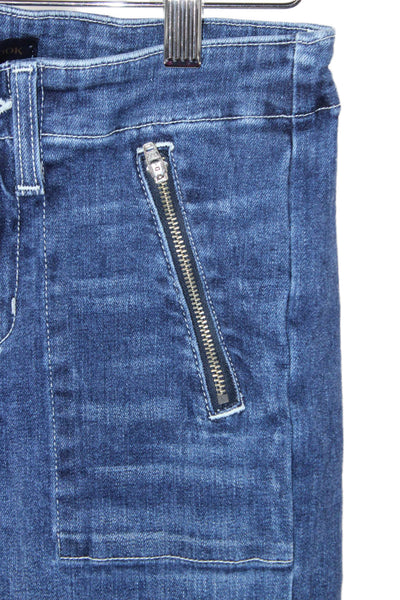 Ramy Brook Women Skinny Jeans Blue Cotton High Rise 27 Inseam Size 25