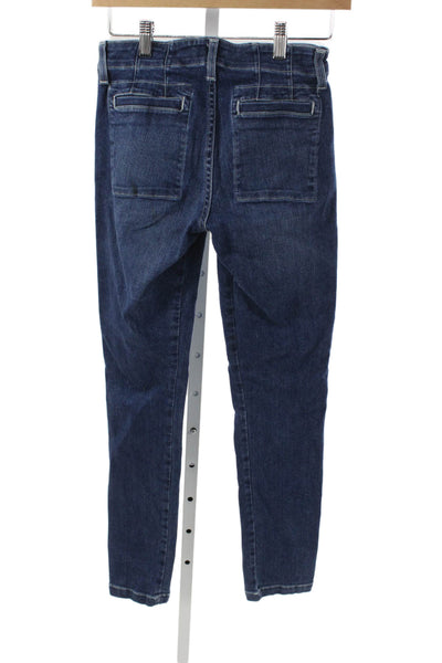 Ramy Brook Women Skinny Jeans Blue Cotton High Rise 27 Inseam Size 25