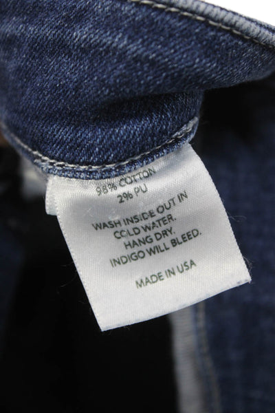 Ramy Brook Women Skinny Jeans Blue Cotton High Rise 27 Inseam Size 25