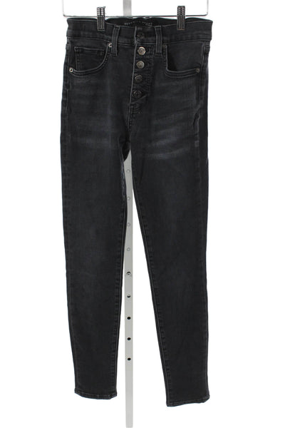 Veronica Beard Women Black High Rise Ankle Jeans Cotton Size 25