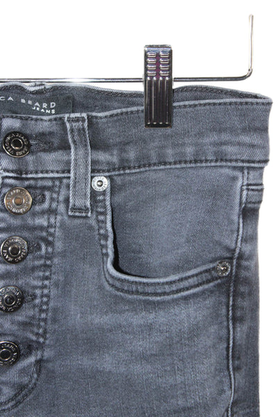 Veronica Beard Women Black High Rise Ankle Jeans Cotton Size 25
