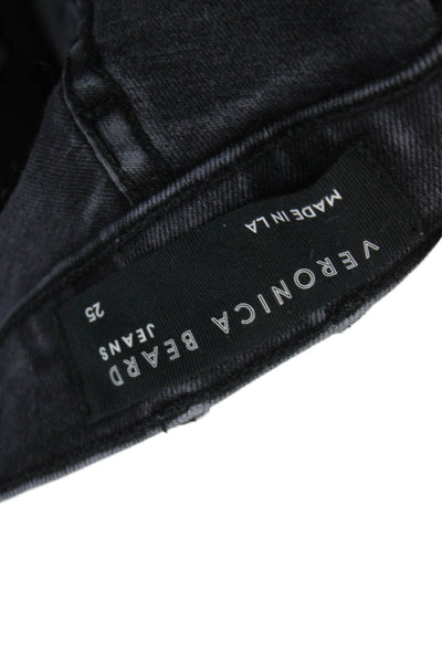 Veronica Beard Women Black High Rise Ankle Jeans Cotton Size 25