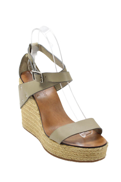 See by Chloe Womens Wedge Heel Platform Ankle Strap Espadrilles Sandals Brown 37