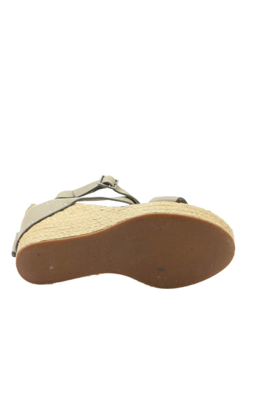 See by Chloe Womens Wedge Heel Platform Ankle Strap Espadrilles Sandals Brown 37