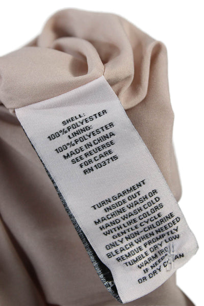 Nanette Nanette Lepore Womens Fit&Flare Dress Beige Mock Neck Sleeveless Size 2